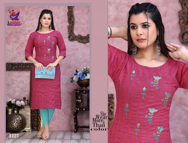 Kalash Royal Queen Rayon Designer Embroidery Kurti Collection